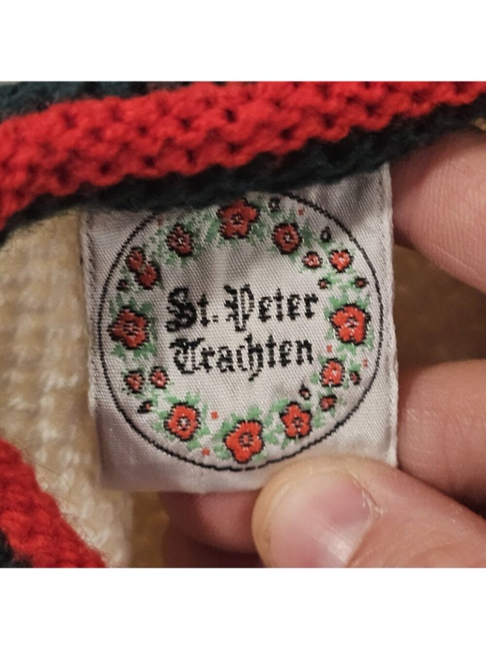 VTG St. Peter Trachten Kids Cardigan Sweater Sz 18-24 M Embroidered Folk Art - Picture 10 of 11